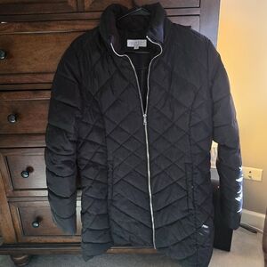 Laundry By Shelli Segal Black Puffer Coat